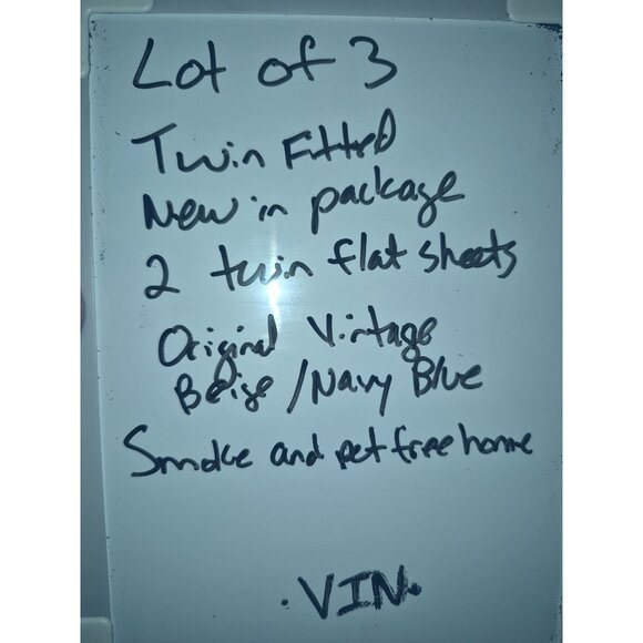 Montgomery Ward Percale Twin Flat Sheets & Room Concepts Fitted Sheet Set 50% Co - Picture 10 of 10